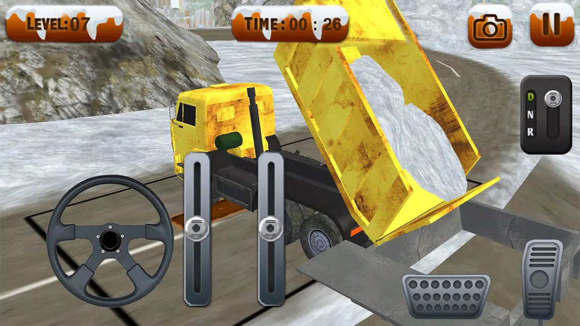 Snowplow Truck Driver simulator 3d game سکرین شاٹس