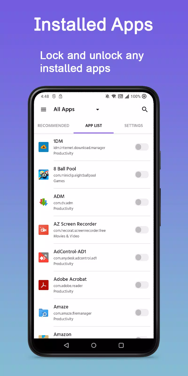 MX App Locker Screenshots