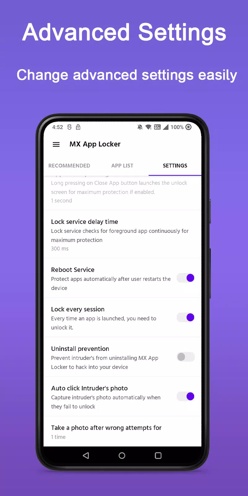 MX App Locker Screenshots