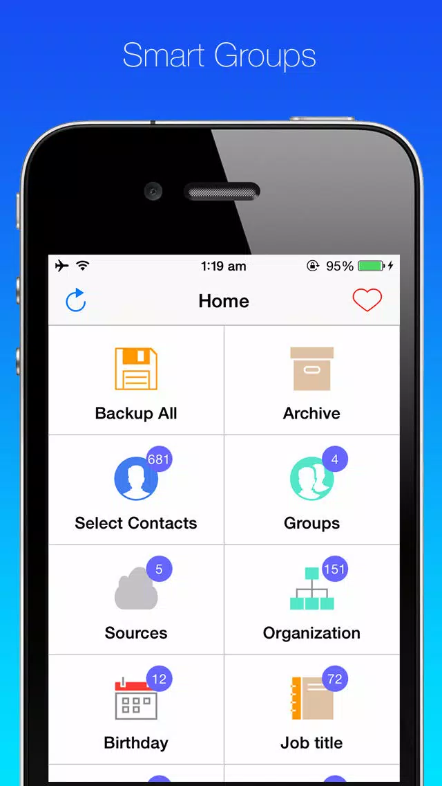 ContactBox: Group mail/sms, merge/delete contacts and backup contacts: Screenshots