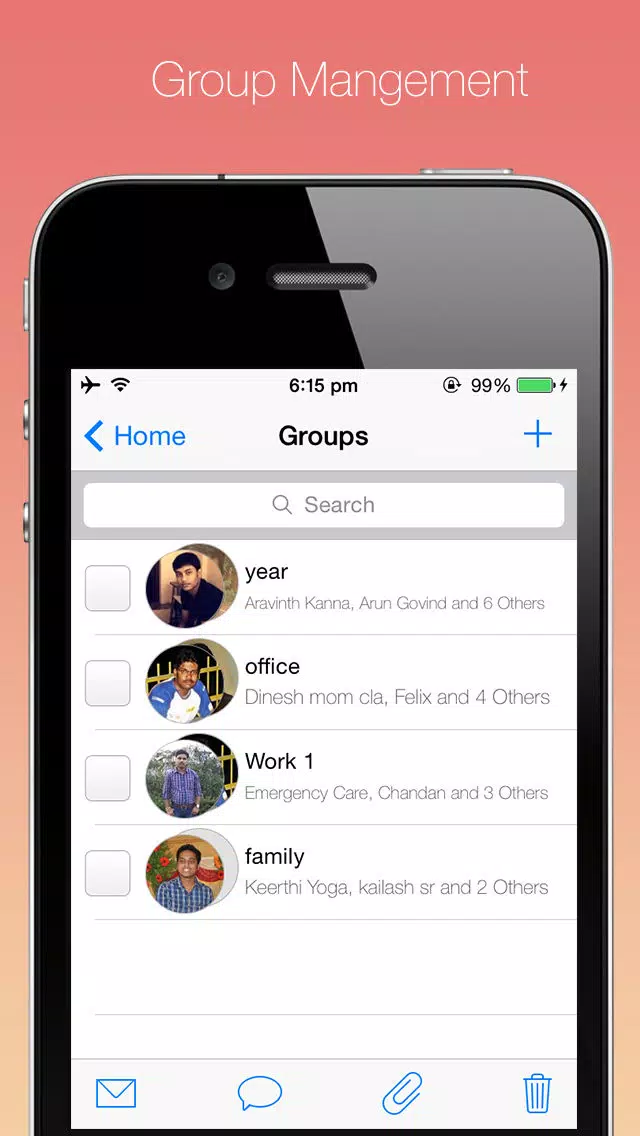 ContactBox: Group mail/sms, merge/delete contacts and backup contacts: Screenshots