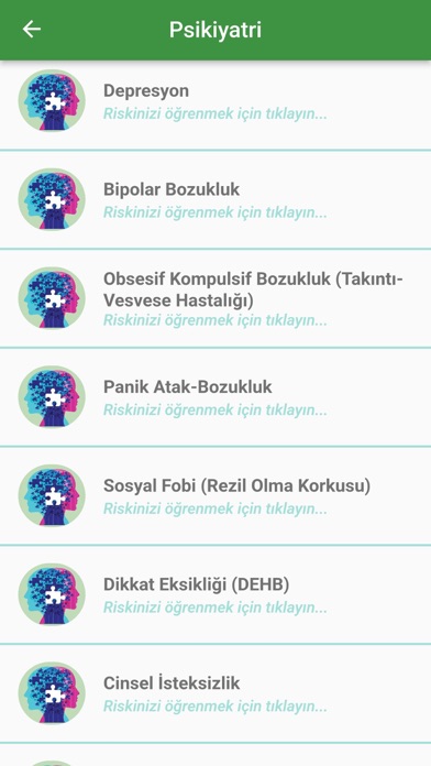 Erken Tanı: Risk Hesaplayıcı Screenshots