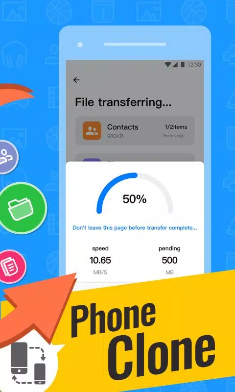 File Transfer & Phone Clone Screenshots