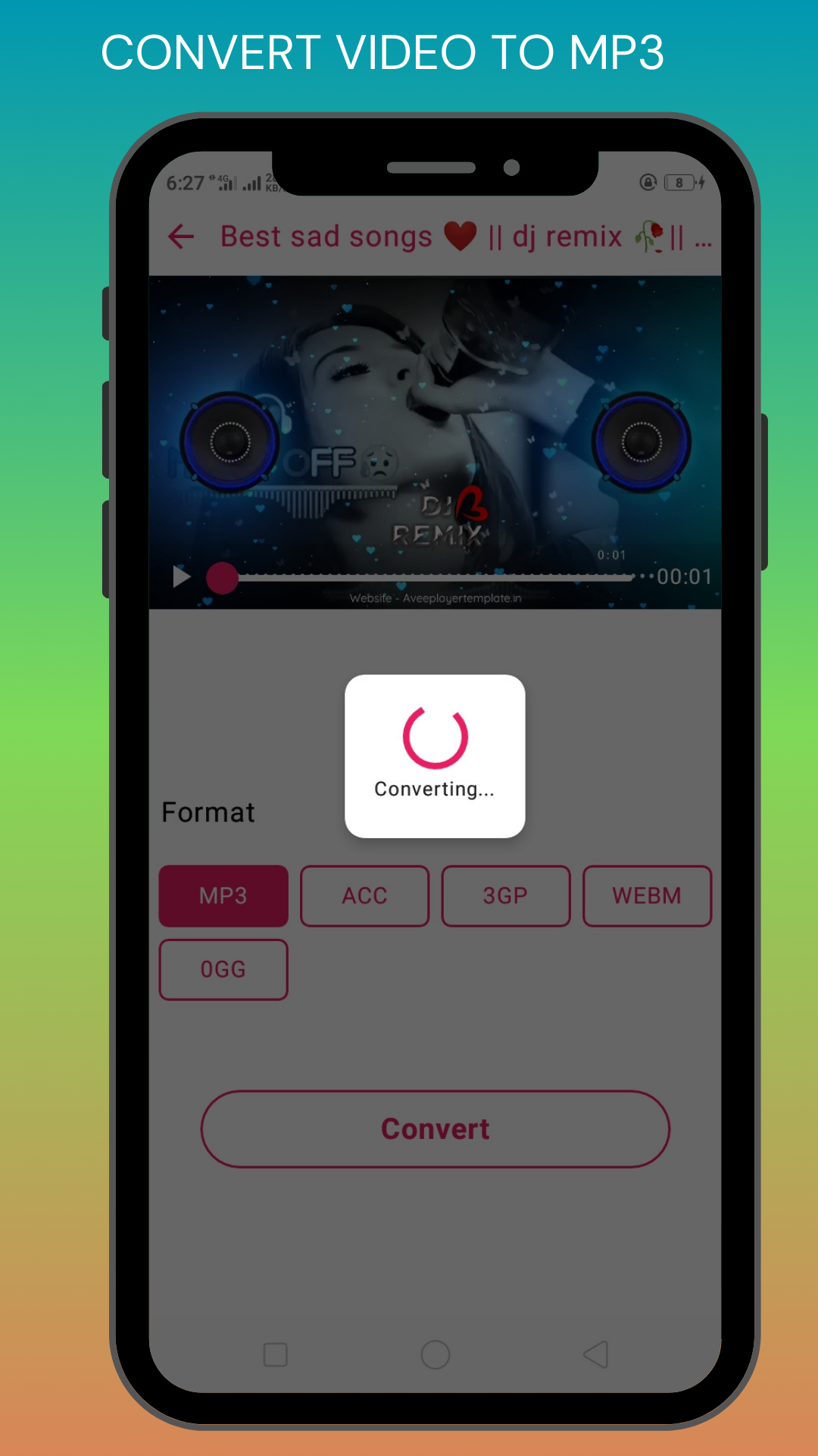 Easy video converter - video to audio Screenshots