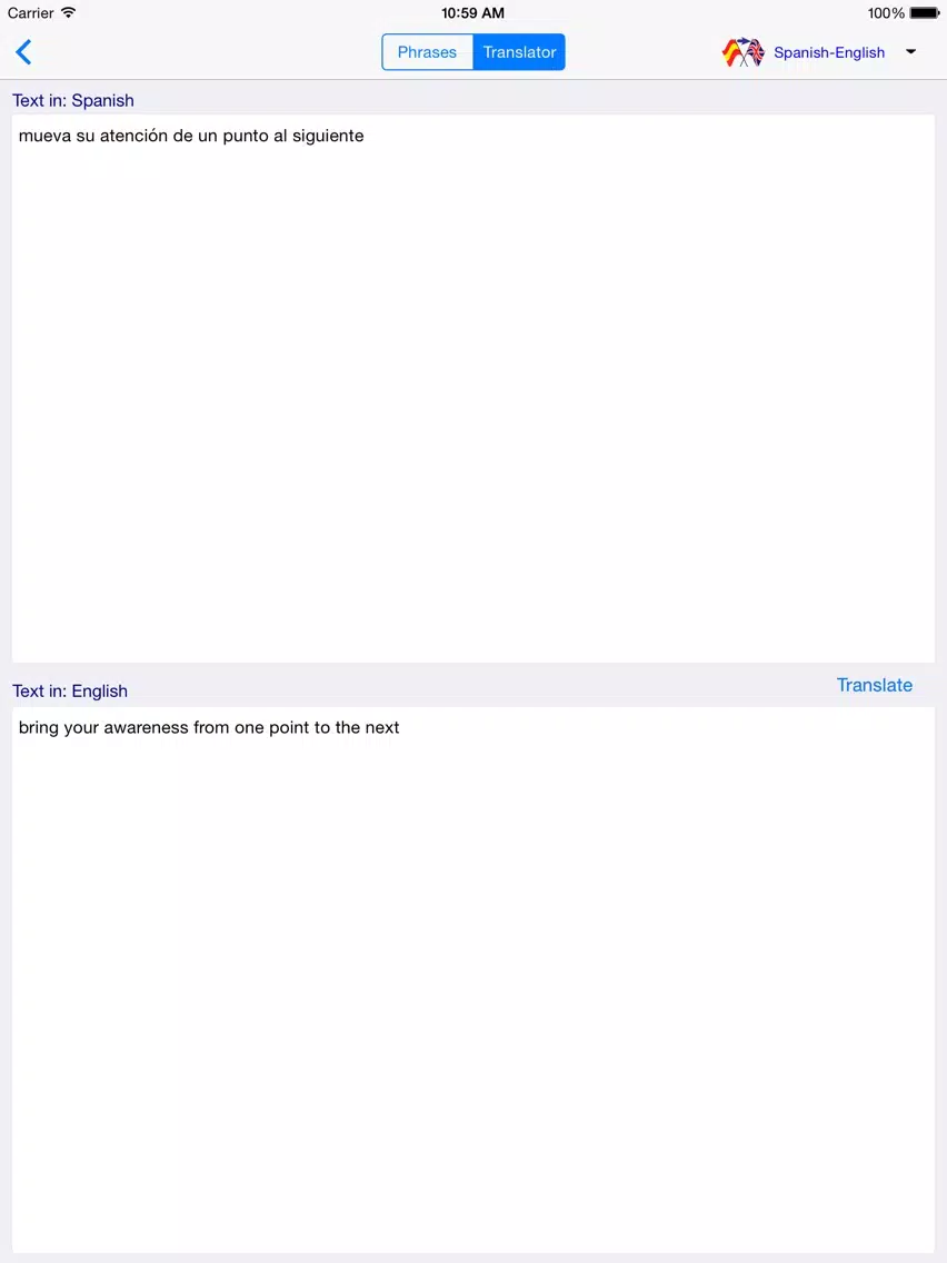 English-Spanish Yoga Translator (Offline) iPad Screenshots