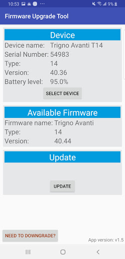 Trigno Sensor Update Tool Screenshots