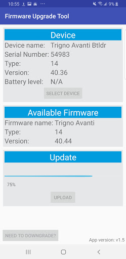 Trigno Sensor Update Tool Screenshots