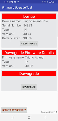 Trigno Sensor Update Tool Screenshots