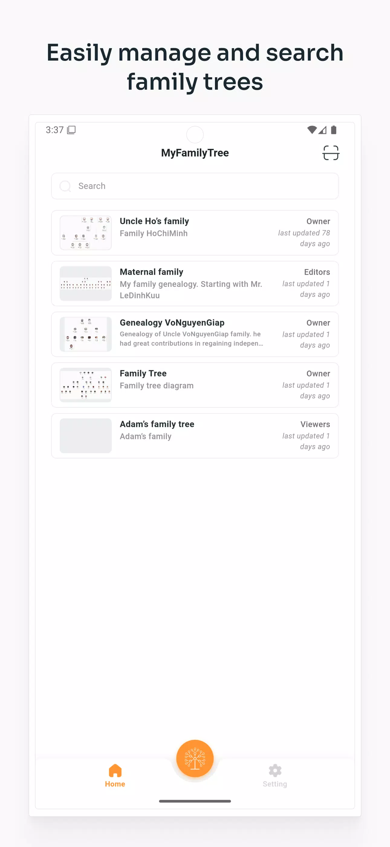 MyFamilyTree Screenshots