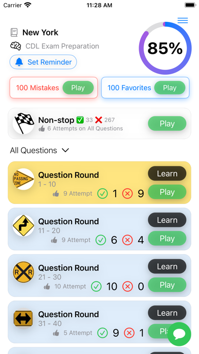 New York CDL Test 2024 Screenshots