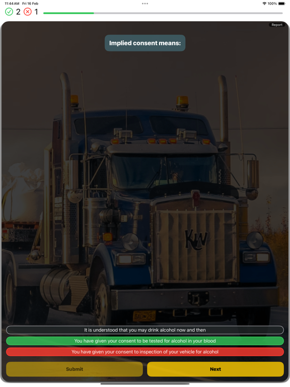 Alaska CDL Test 2024 iPad Screenshots