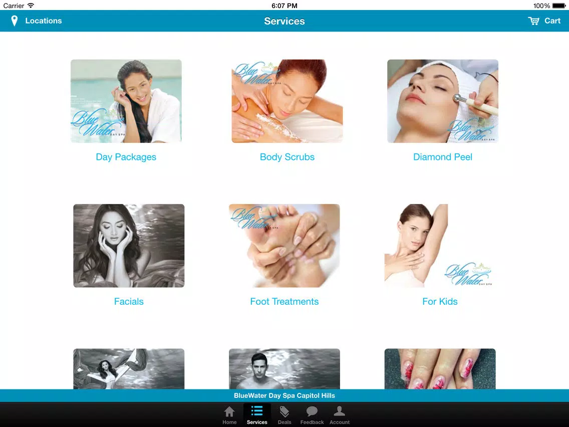 BlueWater Day Spa iPad Screenshots