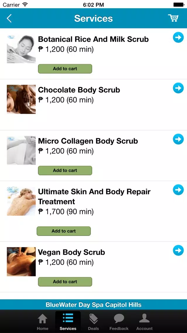 BlueWater Day Spa Screenshots