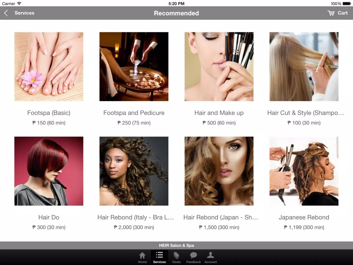 Heir Salon and Spa iPad Screenshots