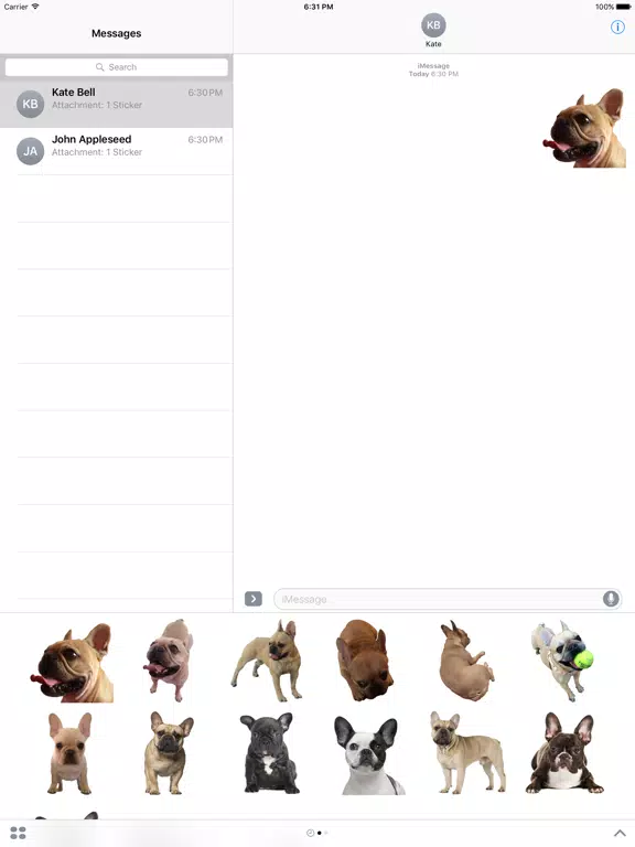 تصاویر Frenchie Stickers Pack iPad