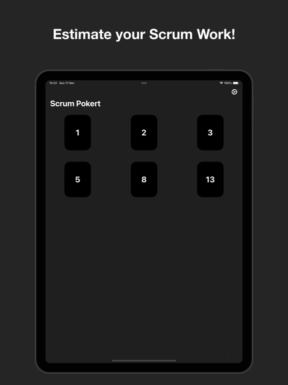 Scrum Pokert iPad Screenshots