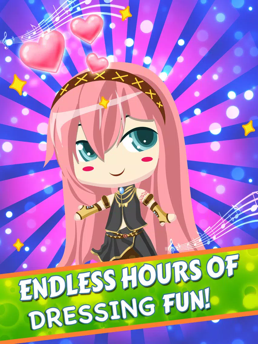 Скриншоты Dress-up Chibi anime game for girl - Make cute Live music friends for Nendoroid iPad 