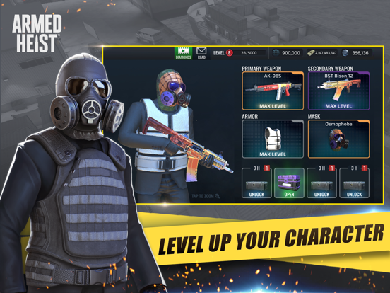 Tangkapan layar Armed Heist: Shooting Games iPad 