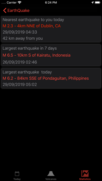 EarthQuakes Map & Volcanoes Screenshots