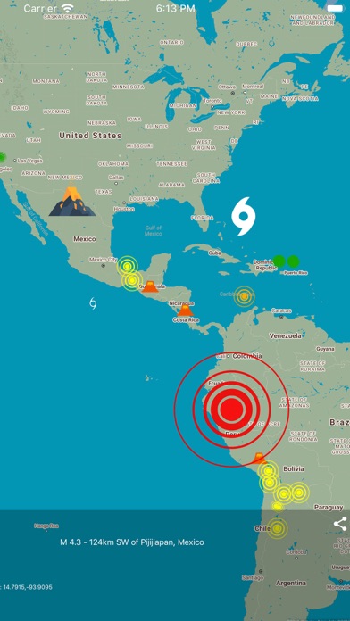 EarthQuakes Map & Volcanoes Screenshots