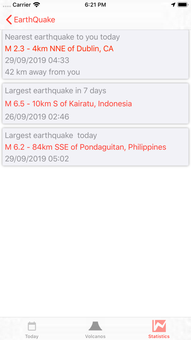 EarthQuakes Map & Volcanoes Screenshots