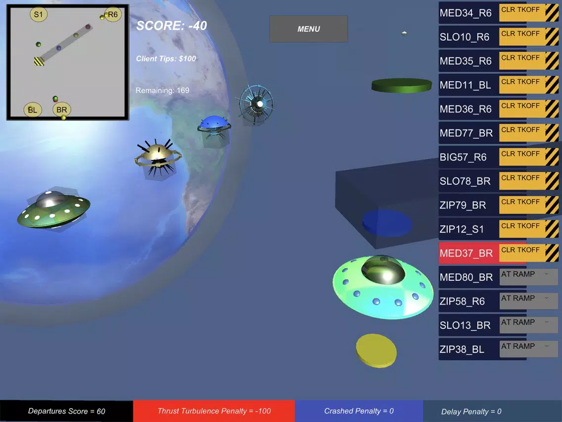 Ảnh chụp màn hình của SpacePort Takeoff iPad 