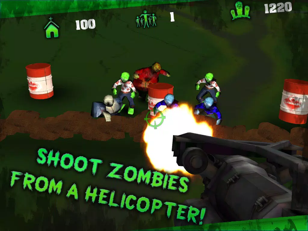 Tangkapan layar Heli Gunner: Zombies iPad 