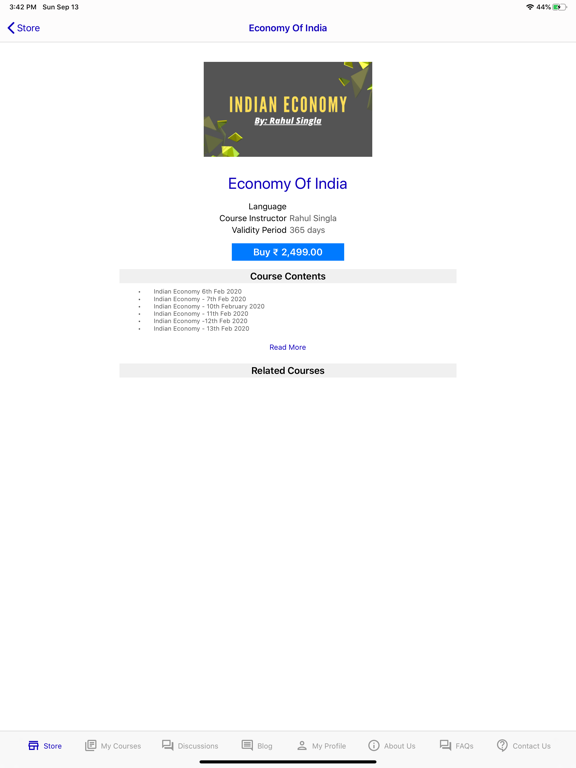 Raj Malhotra’s IAS iPad Screenshots