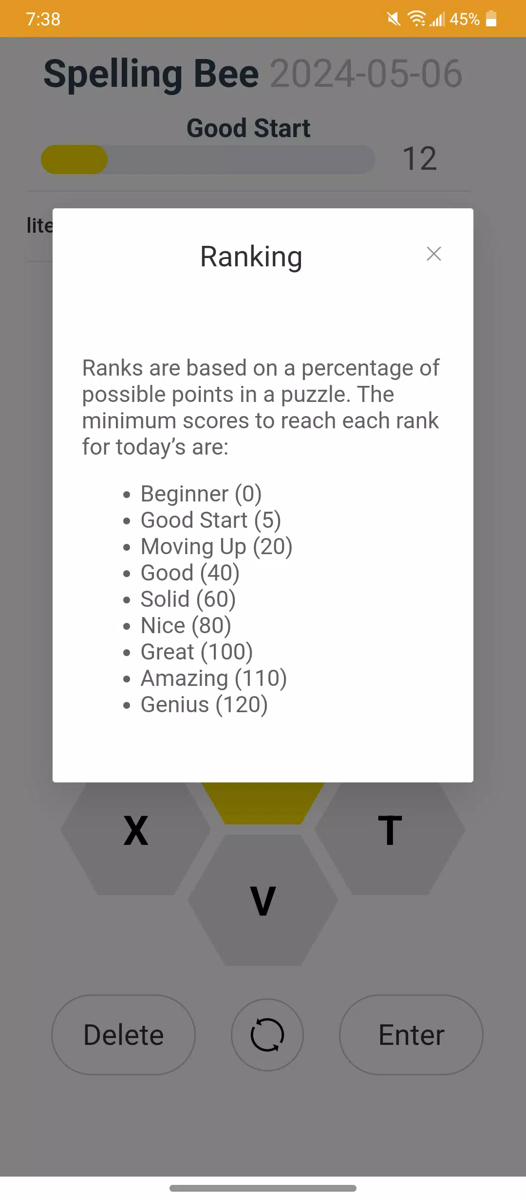 Ảnh chụp màn hình của Spelling Bee