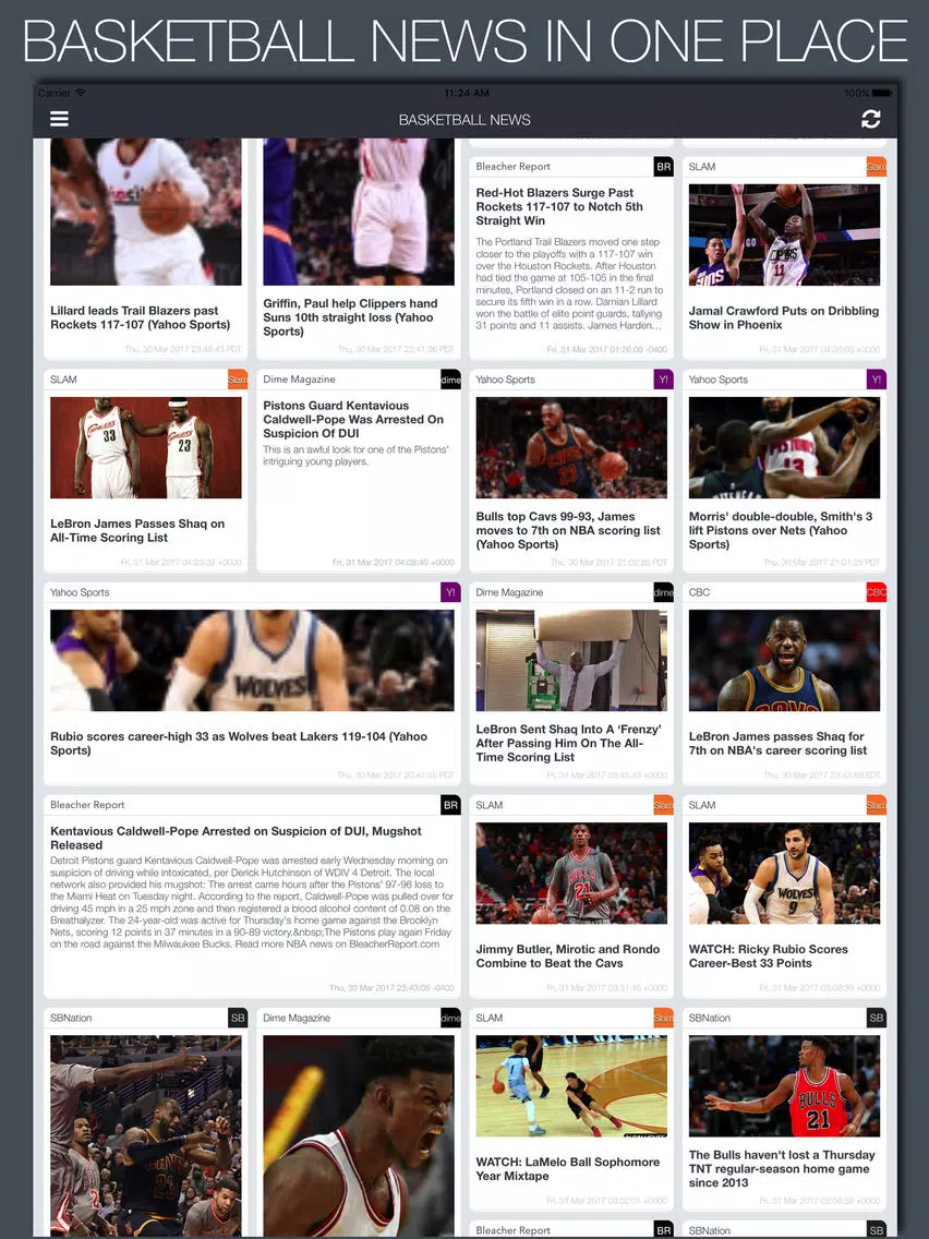 Live Basketball News & Predictions iPad Screenshots