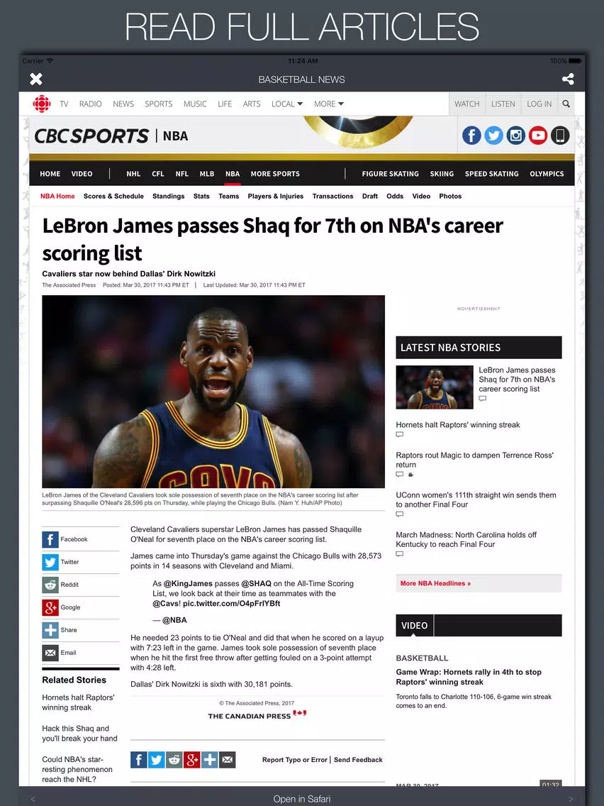 Live Basketball News & Predictions iPad Screenshots
