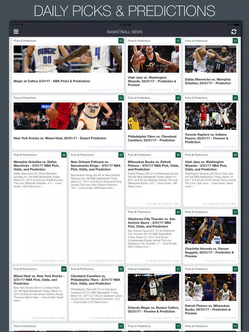 Live Basketball News & Predictions iPad Screenshots