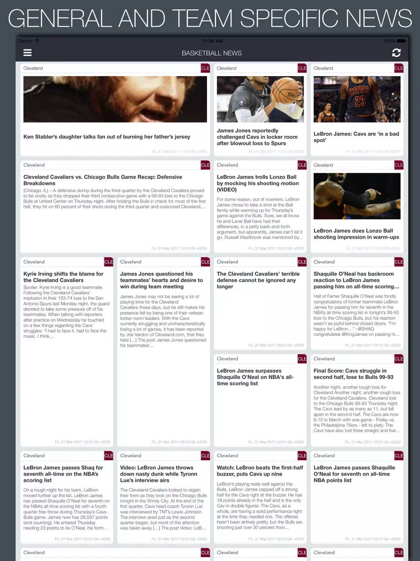 Live Basketball News & Predictions iPad Screenshots
