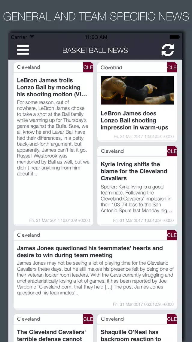 Live Basketball News & Predictions Screenshots