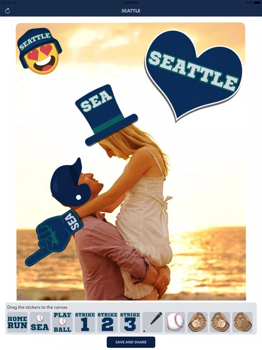 Seattle Baseball Stickers & Emojis iPad Screenshots