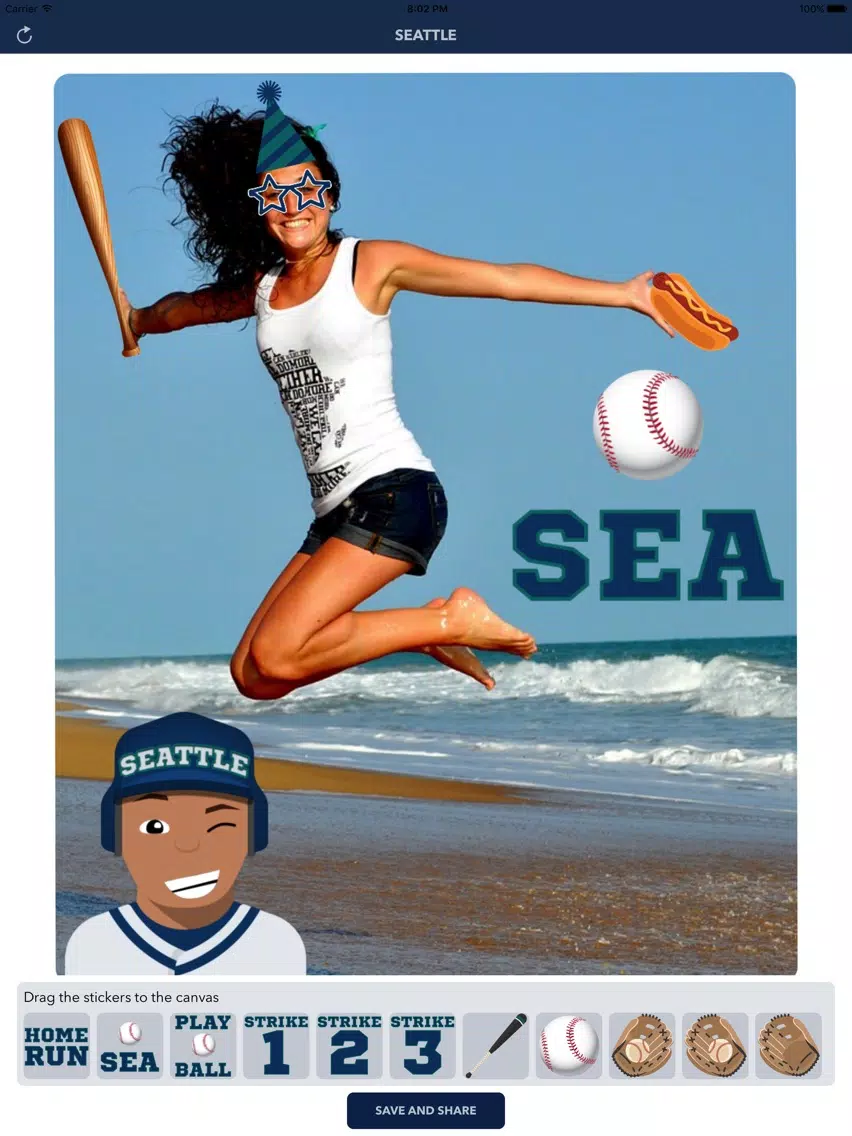 Seattle Baseball Stickers & Emojis iPad Screenshots