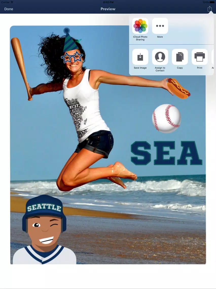 Seattle Baseball Stickers & Emojis iPad Screenshots