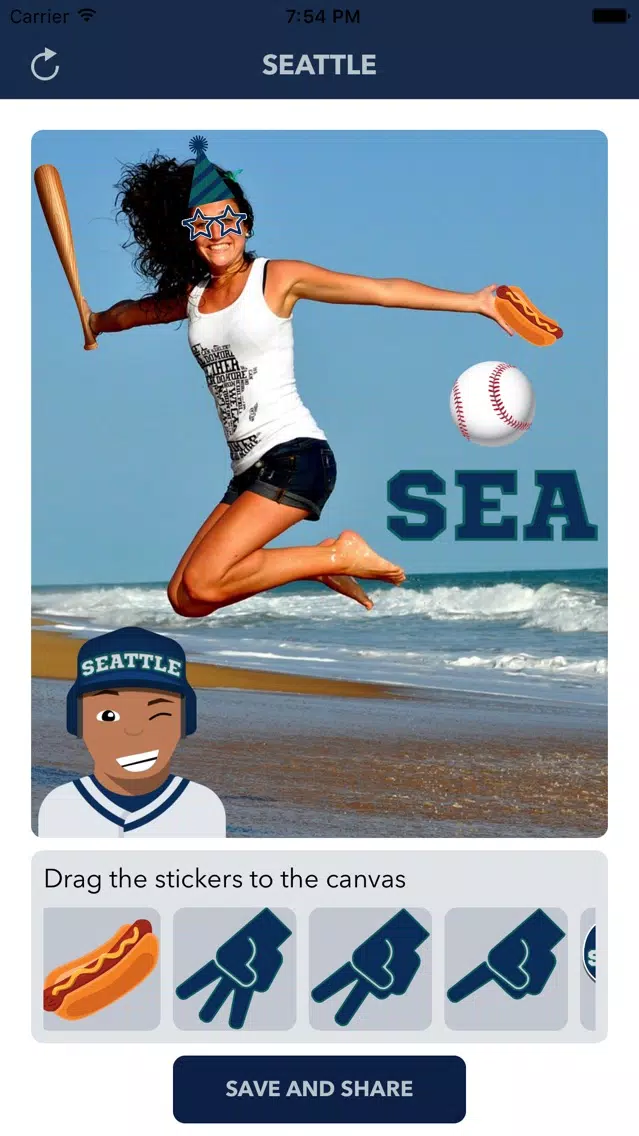 Seattle Baseball Stickers & Emojis Screenshots