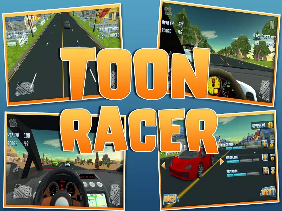 Toon Racer 2: 3D First Person Racing Game iPad Screenshots