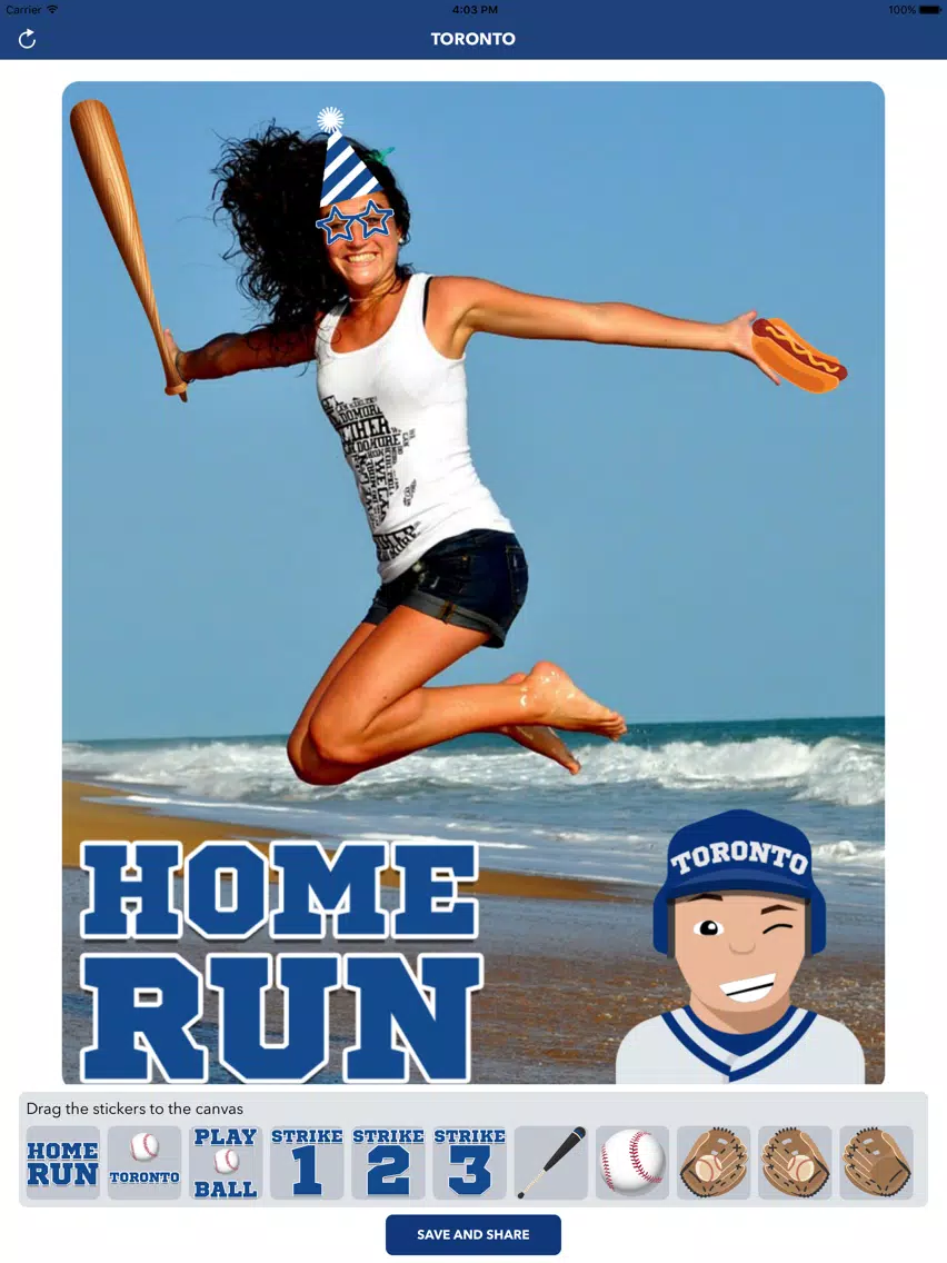 Toronto Baseball Stickers & Emojis iPad Screenshots