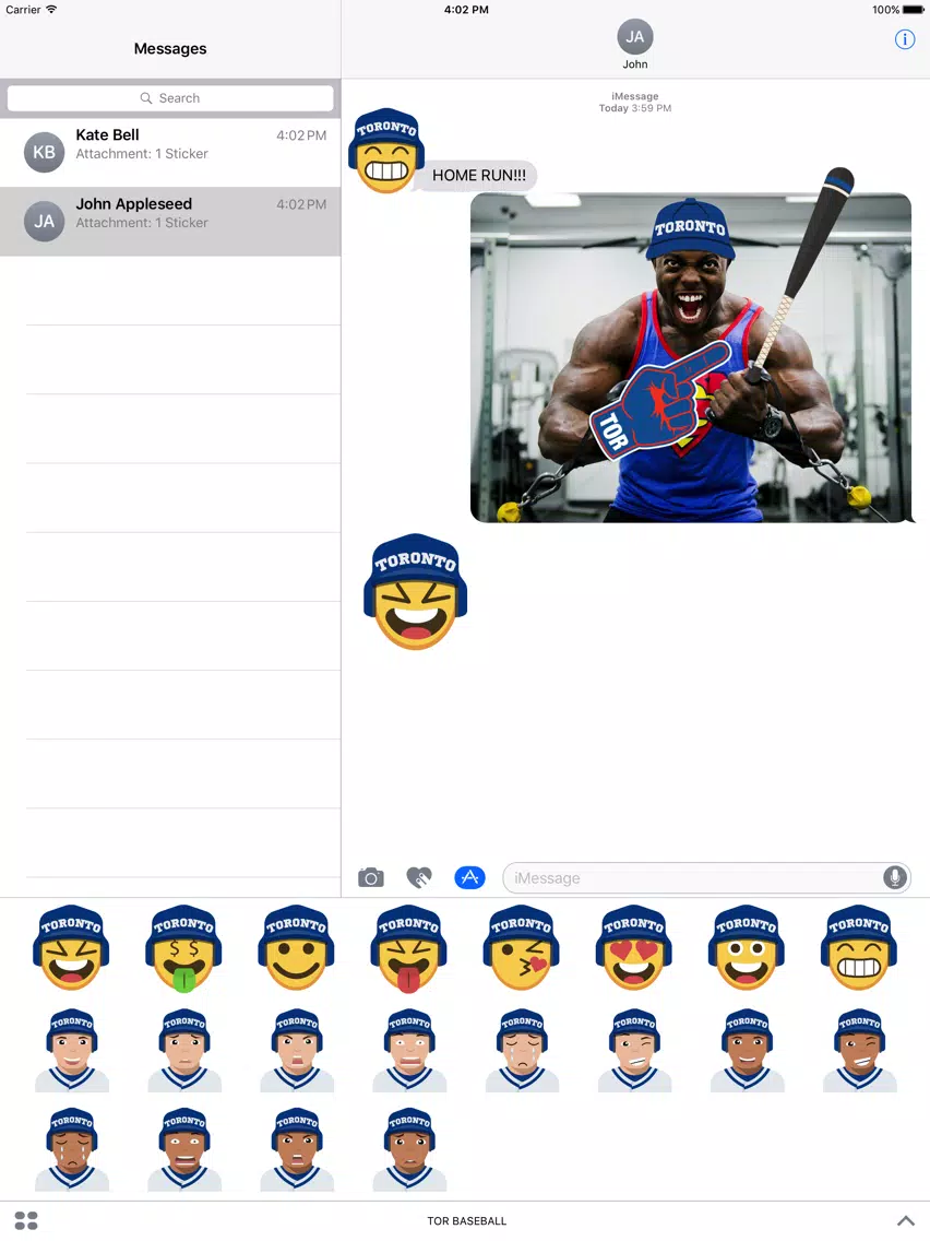 Toronto Baseball Stickers & Emojis iPad Screenshots