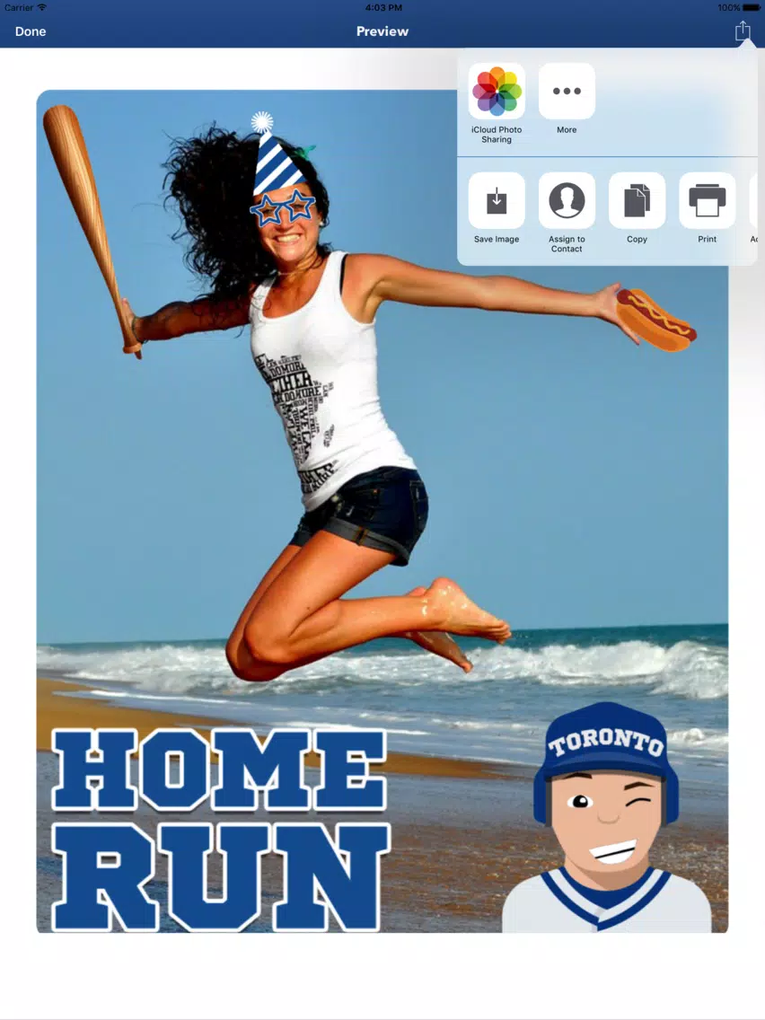 Toronto Baseball Stickers & Emojis iPad Screenshots