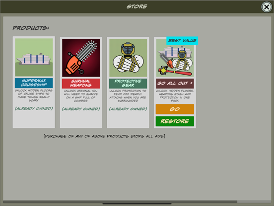 Zombies on a cruise iPad  Screenshots