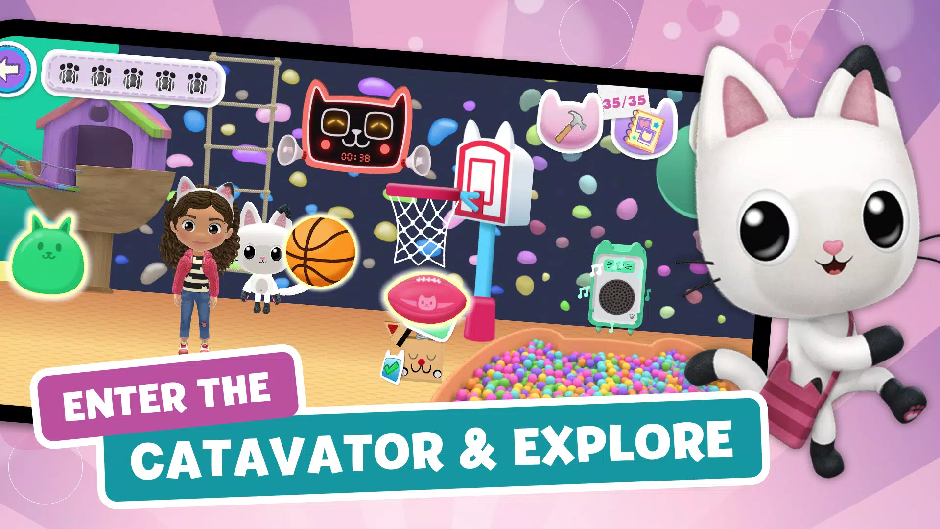 Capturas de tela do Gabbys Dollhouse: Games & Cats