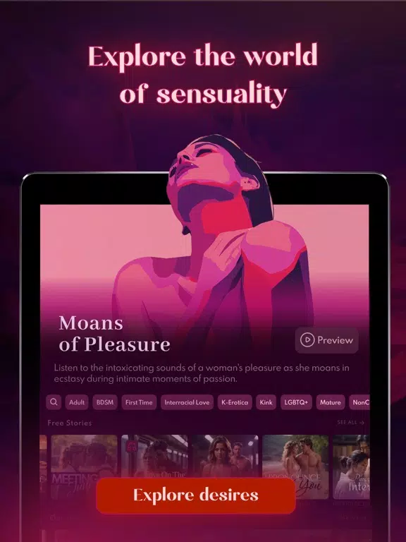 Sensual Stories & Erotic Audio iPad Screenshots