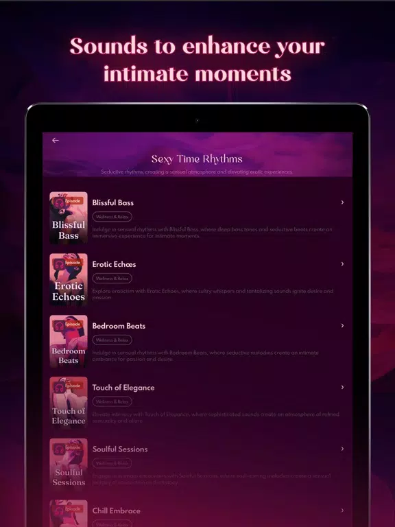 Sensual Stories & Erotic Audio iPad Screenshots