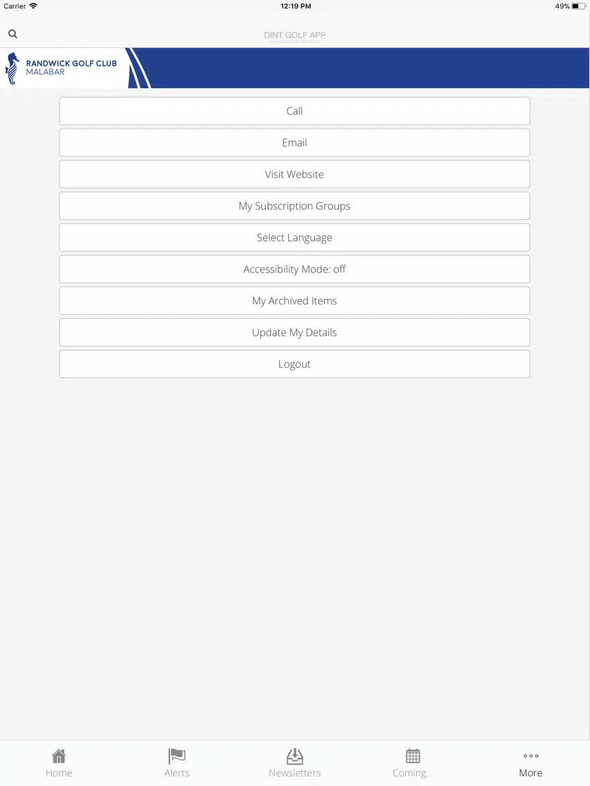 Randwick Golf Club iPad Screenshots