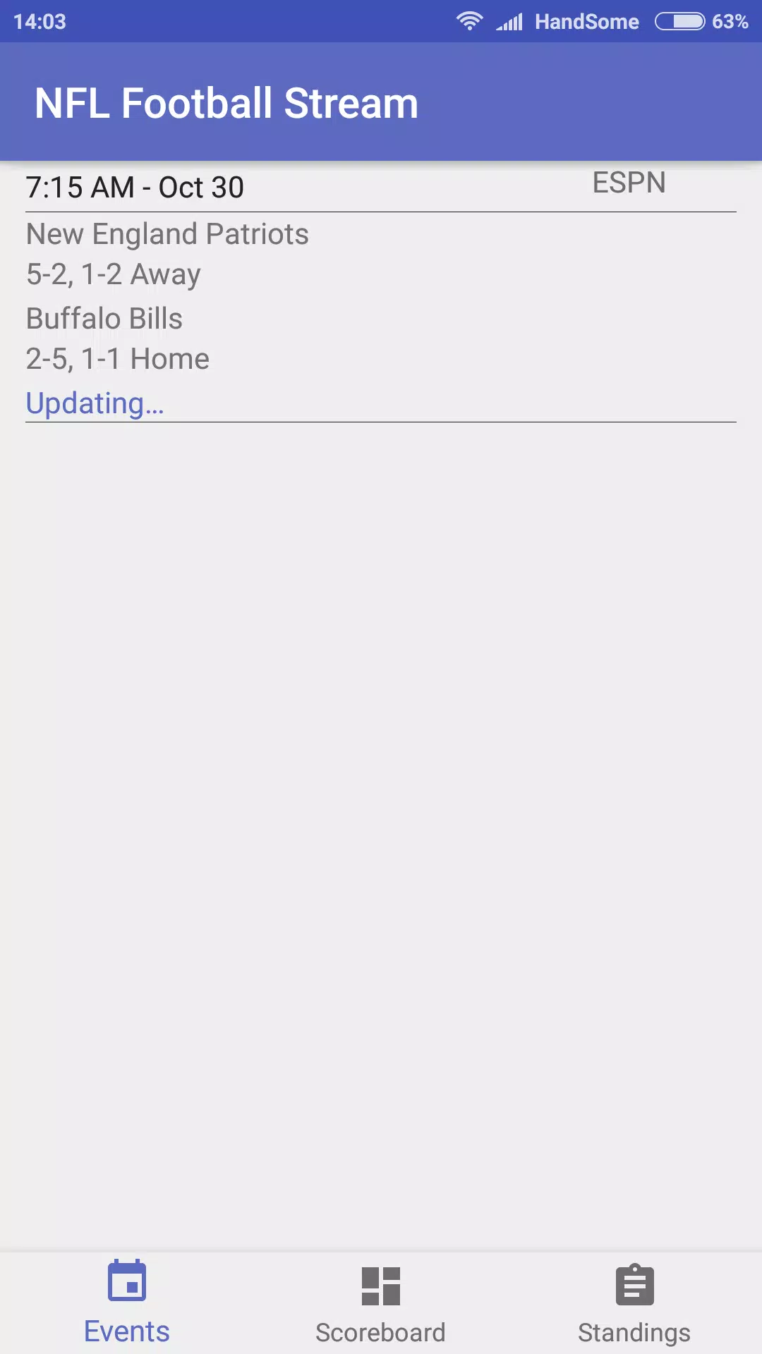 NFL Football Stream Screenshots