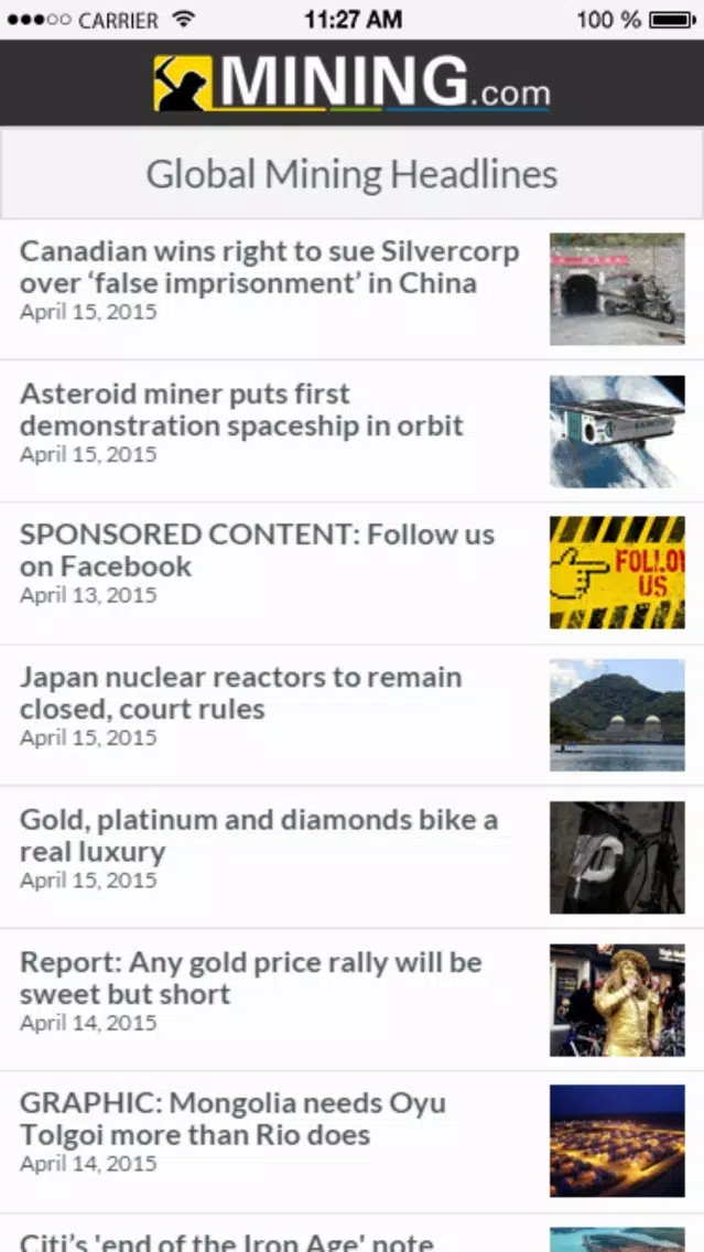 Mining News from MINING.com Screenshots