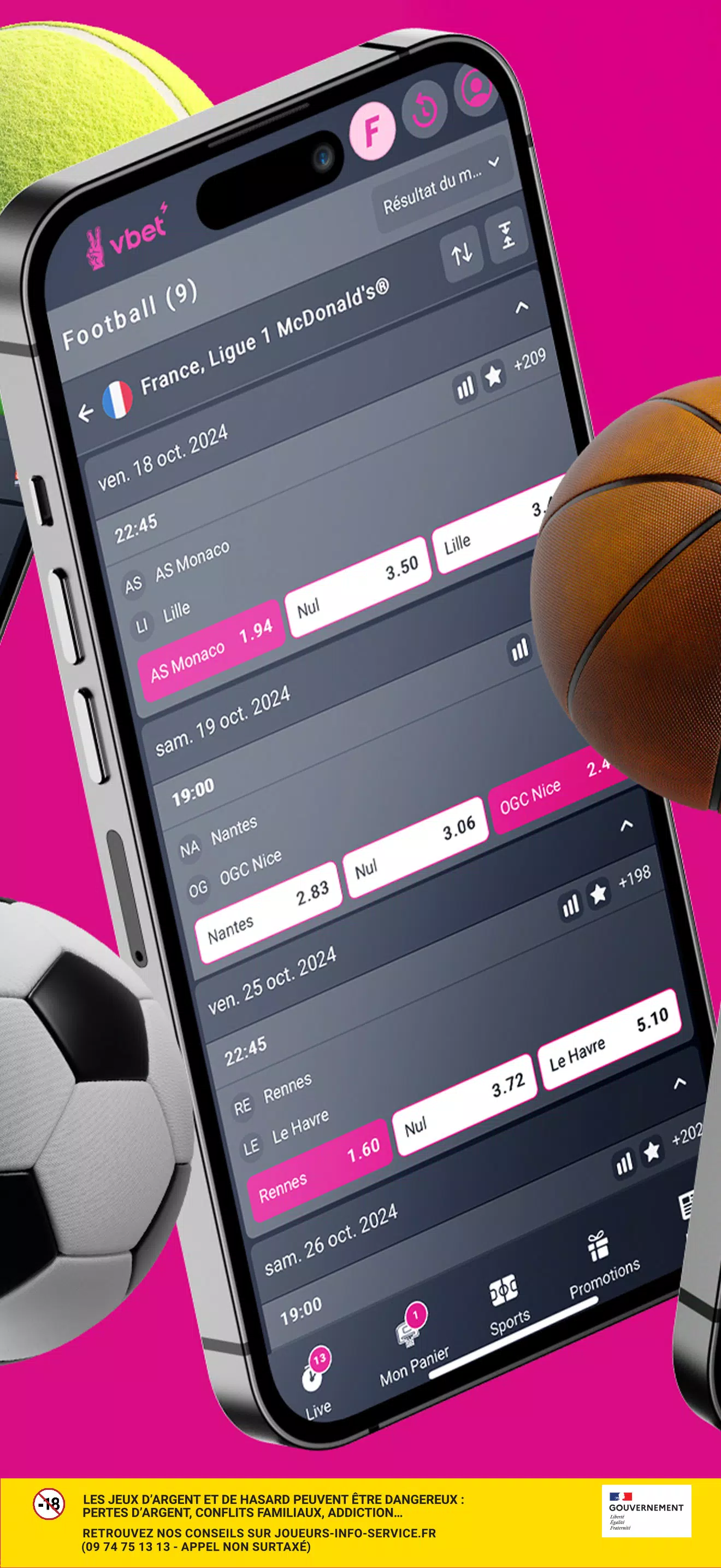 Vbet Paris sportifs Screenshots